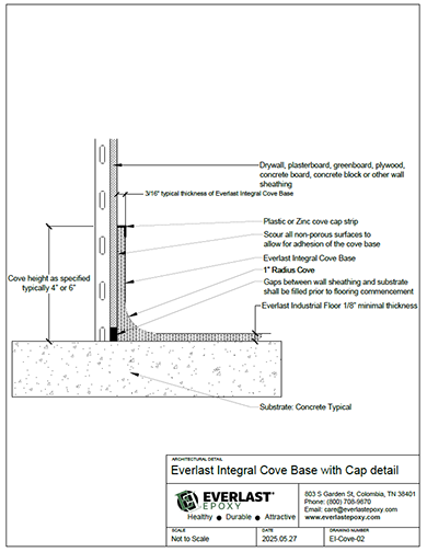 Everlast Integral Cove Base with Cap detail