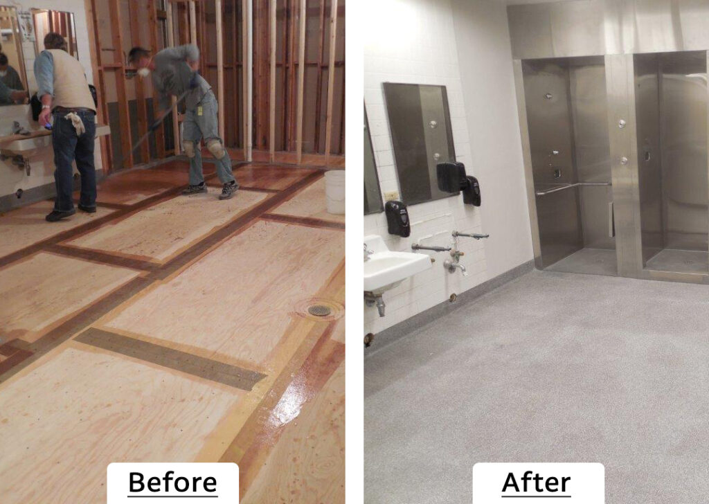 Industrial Flex epoxy flooring on plywood