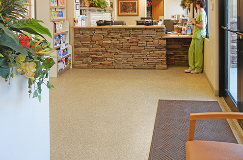 commercial lobby epoxy flooring installation